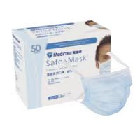 普通医用口罩.三层.蓝.绑带式