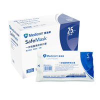 医用外科口罩.三层.蓝 耳挂 灭菌