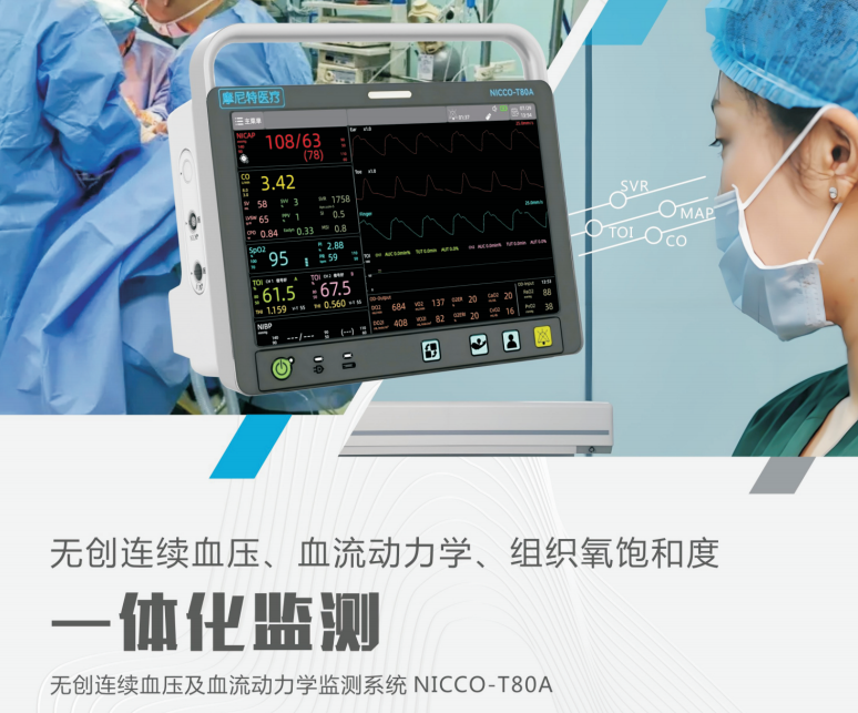 无创连续血压及血流动力学监测系统NICCO-T80A
